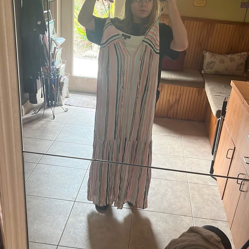 Pink and blue maxi